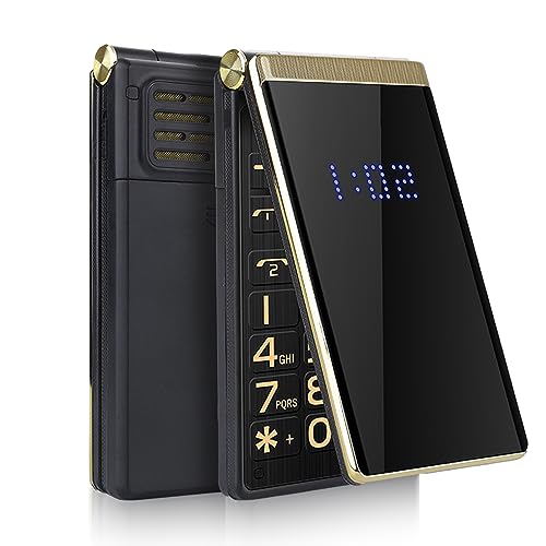 Zunate 2.8in Unlocked Senior Flip Cell Phone, 2G Easy-to-Use Classic Flip Mobile Phone
