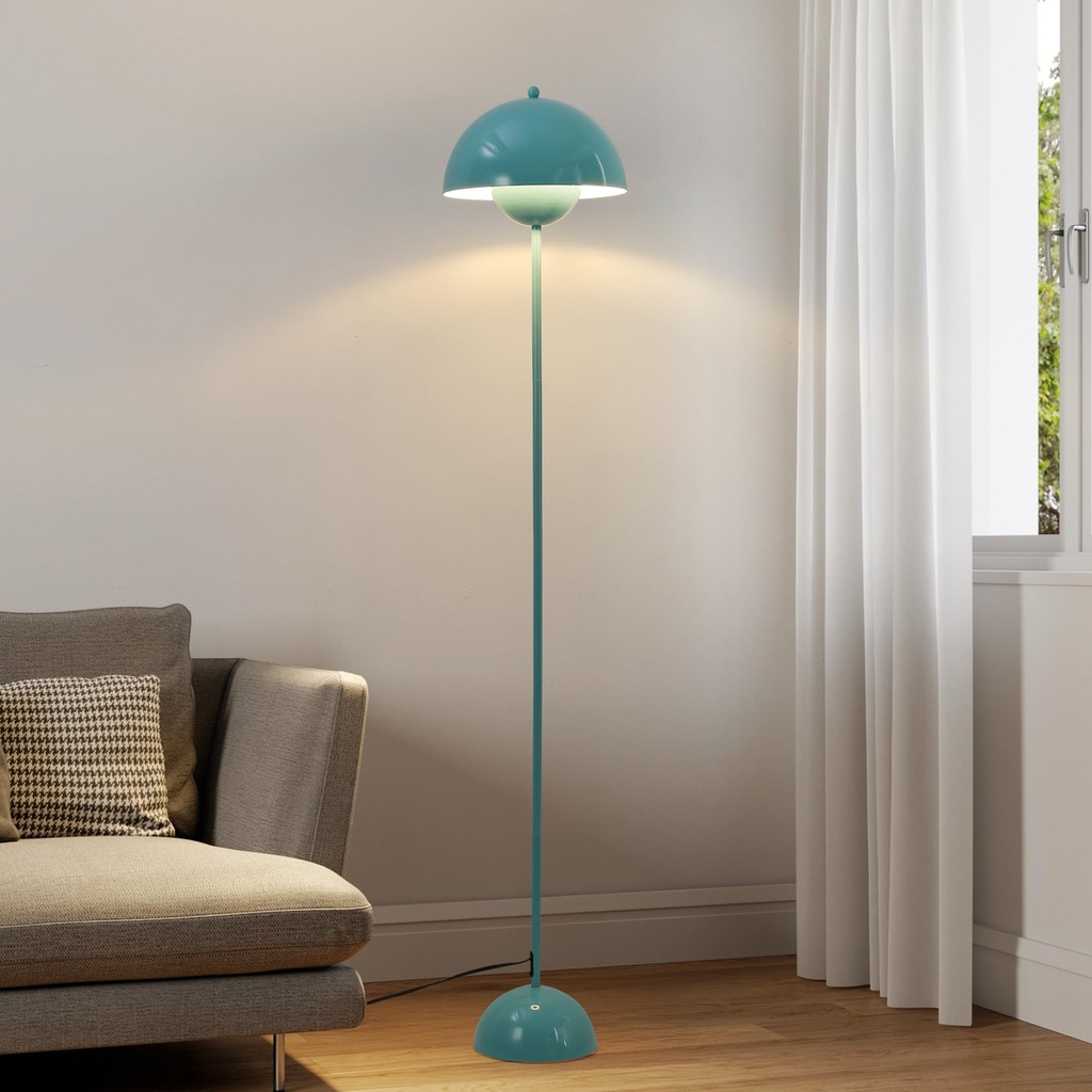 SUNLLOK Flowerpot Floor Lamp for Living Room, Industrial Metal Lampshade Standing Lamp with