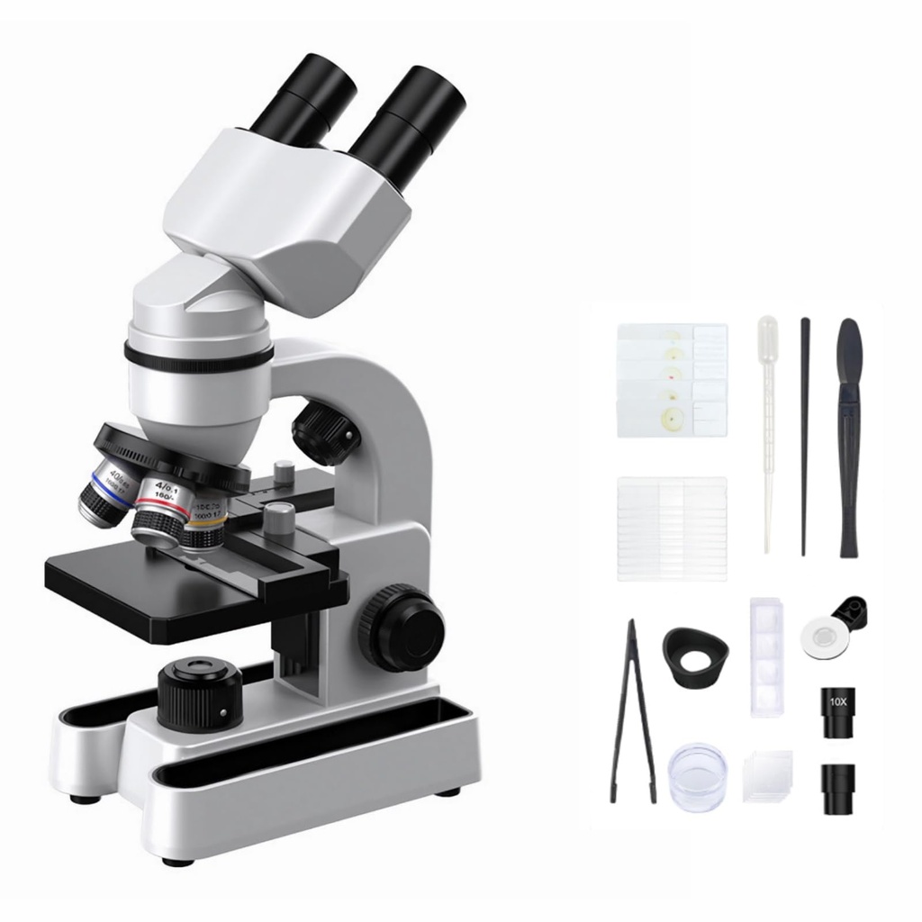 Microscope with Phone Clip,Biological Specimen and Fill Light