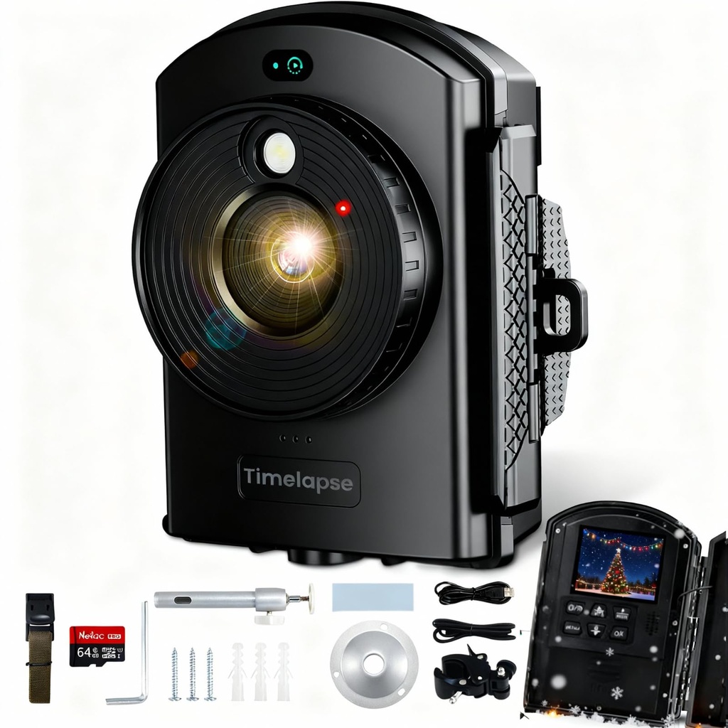 Time Lapse Camera for Outdoor Construction - 180 Days Shooting, with Laser Positioning, Tak