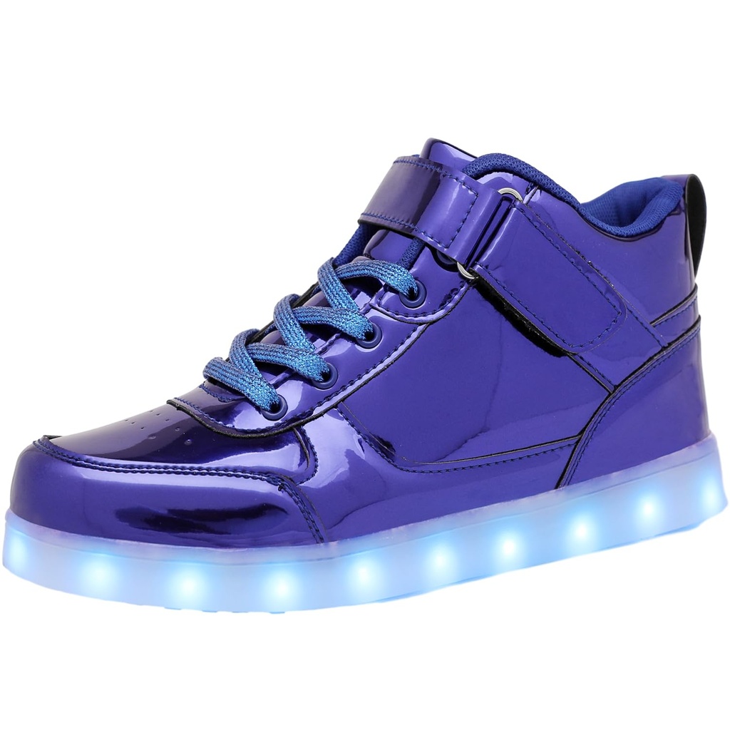Unisex Light Up Shoes LED Trainers USB Charging Couples Shoes High Top for Women Men Flashi