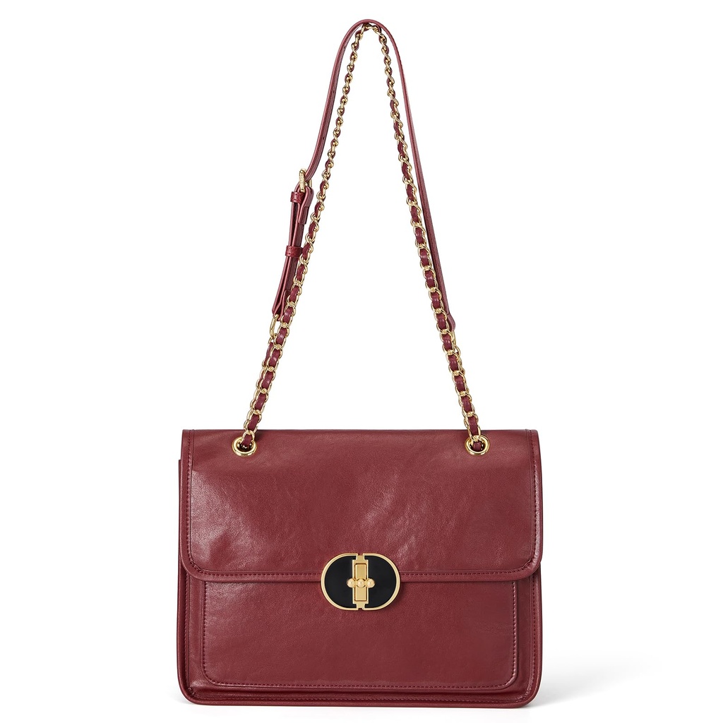 Cnoles Crossbody Bags for Women Fashion Leather Shoulder Bag with Chain Strap Trendy Clutch