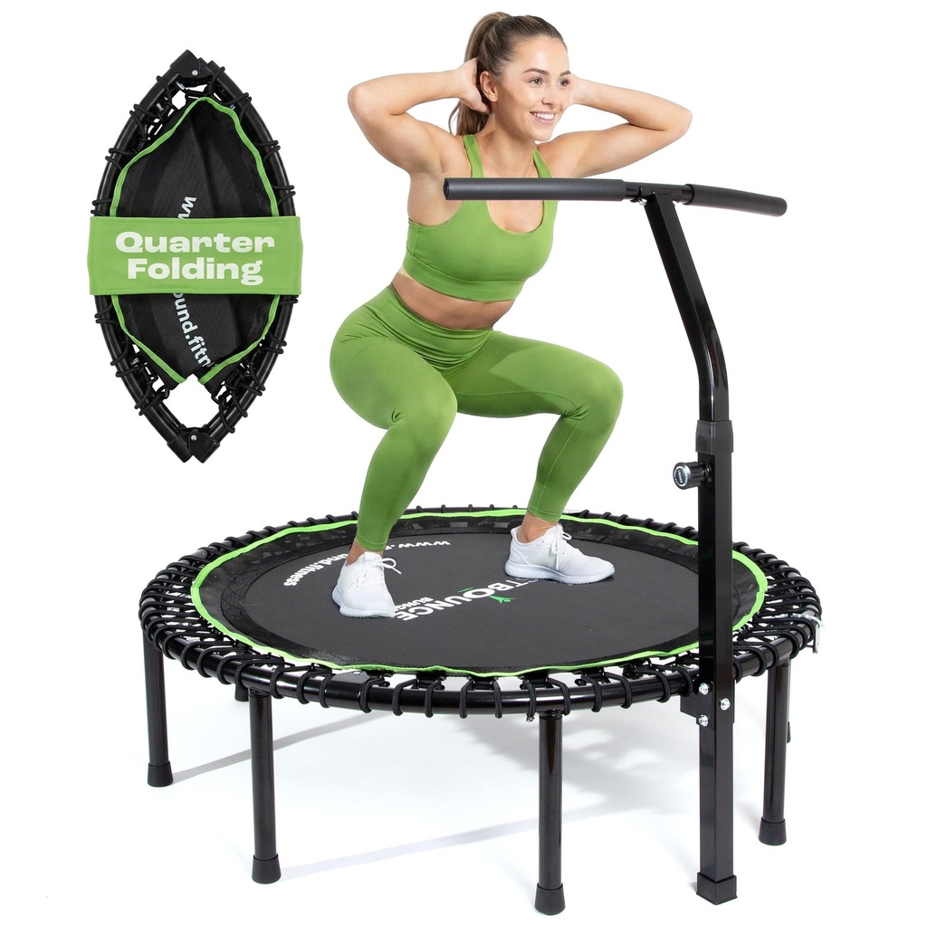 MXL Just Bounce 44" Bungee Rebounder, Premium Quarter-Folding Mini Trampoline for Adults