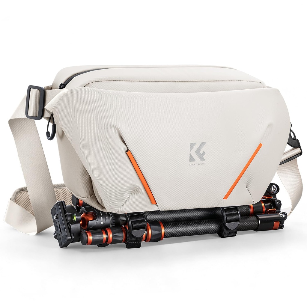 K&F CONCEPT Camera Sling Bag, Camera Bag for DSLR and Lenses, Single Shoulder Camera Case
