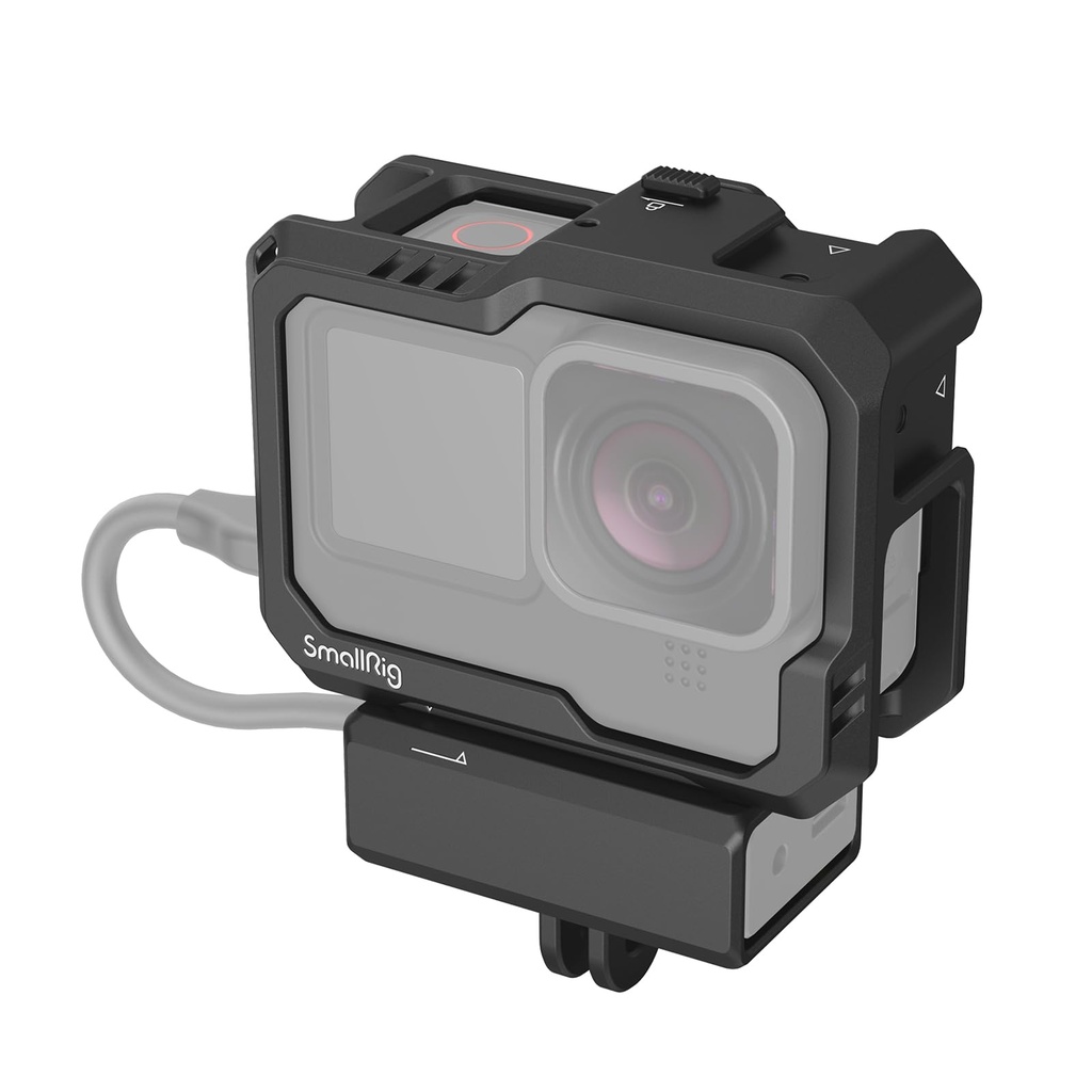 SMALLRIG Full Cage for GoPro HERO10 HERO9 Black with Audio Adapter Bracket Ã¢Â€Â“ 3083