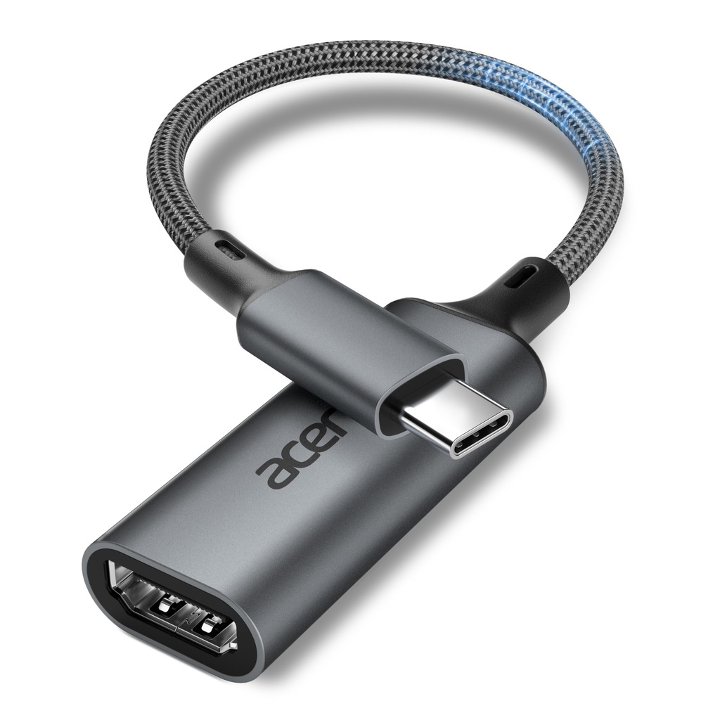 Acer USB C to HDMI Adapter 4K@60Hz, Sturdy Type-C HDMI HDR Converter, Thunderbolt 5/4/3 Com