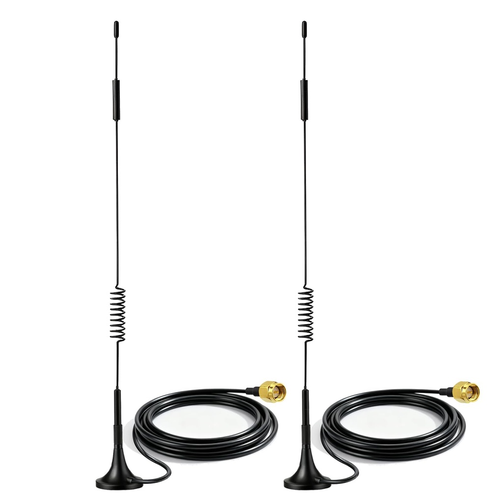 Bingfu 4G LTE Antenna SMA Aerial 7dBi Magnetic Base MIMO Antenna (2-Pack) for Vodafone O2 T
