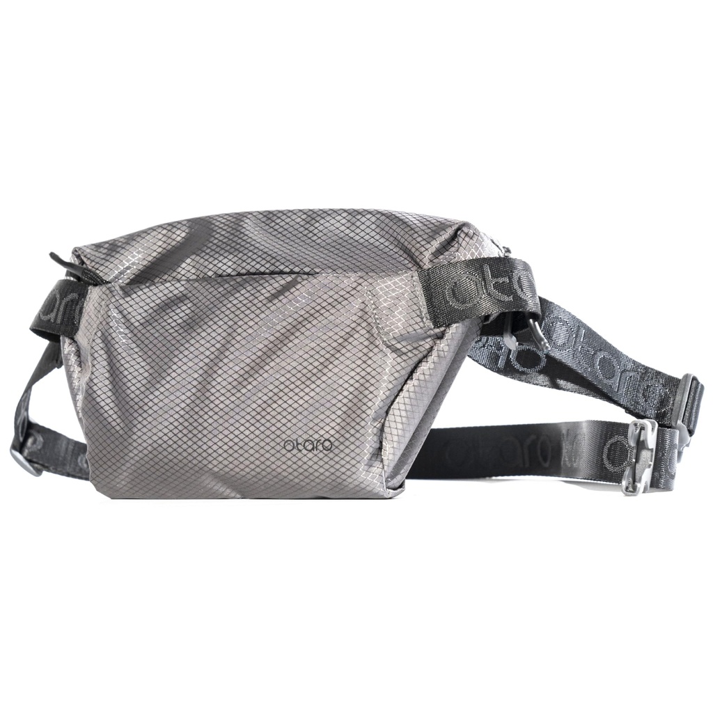 Otaro Waist Bag for Women & Men (Grey) with Thermal Phone Pocket & Non-Slip Strap | Crossbo