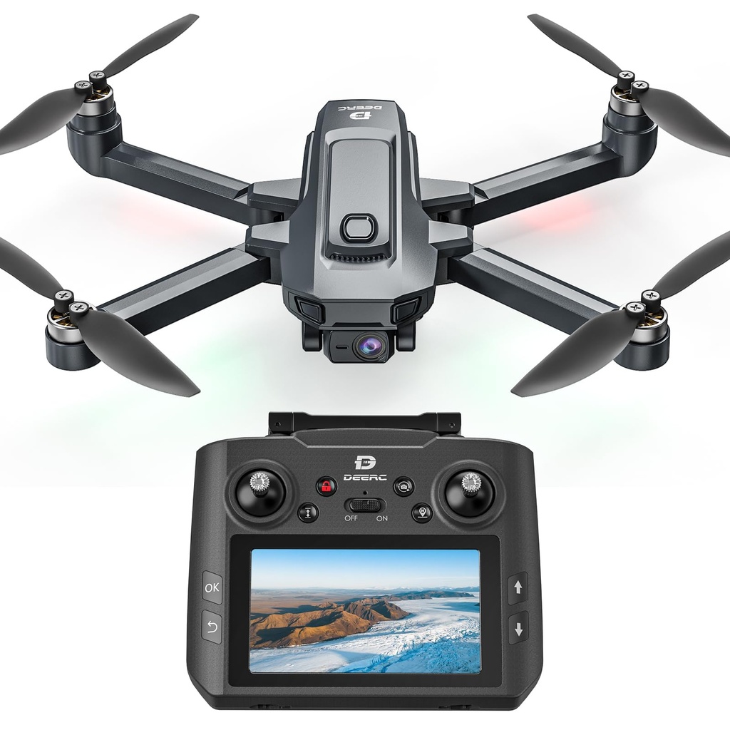 DEERC D35Pro Drone with Camera 4K Professional for Adults, RC Quadcopter with HD Screen