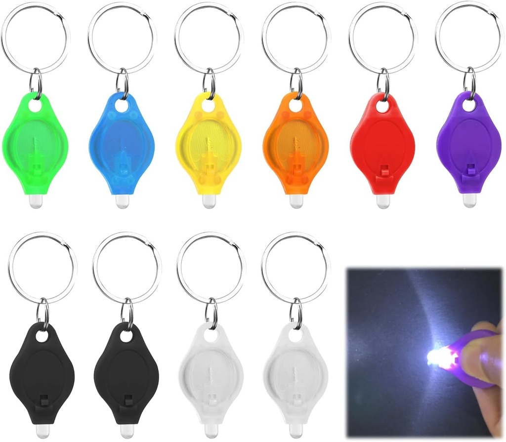 RJLLKD Mini LED Keychain Flashlight, Portable LED Money Detector Light Torches Ultra Bright