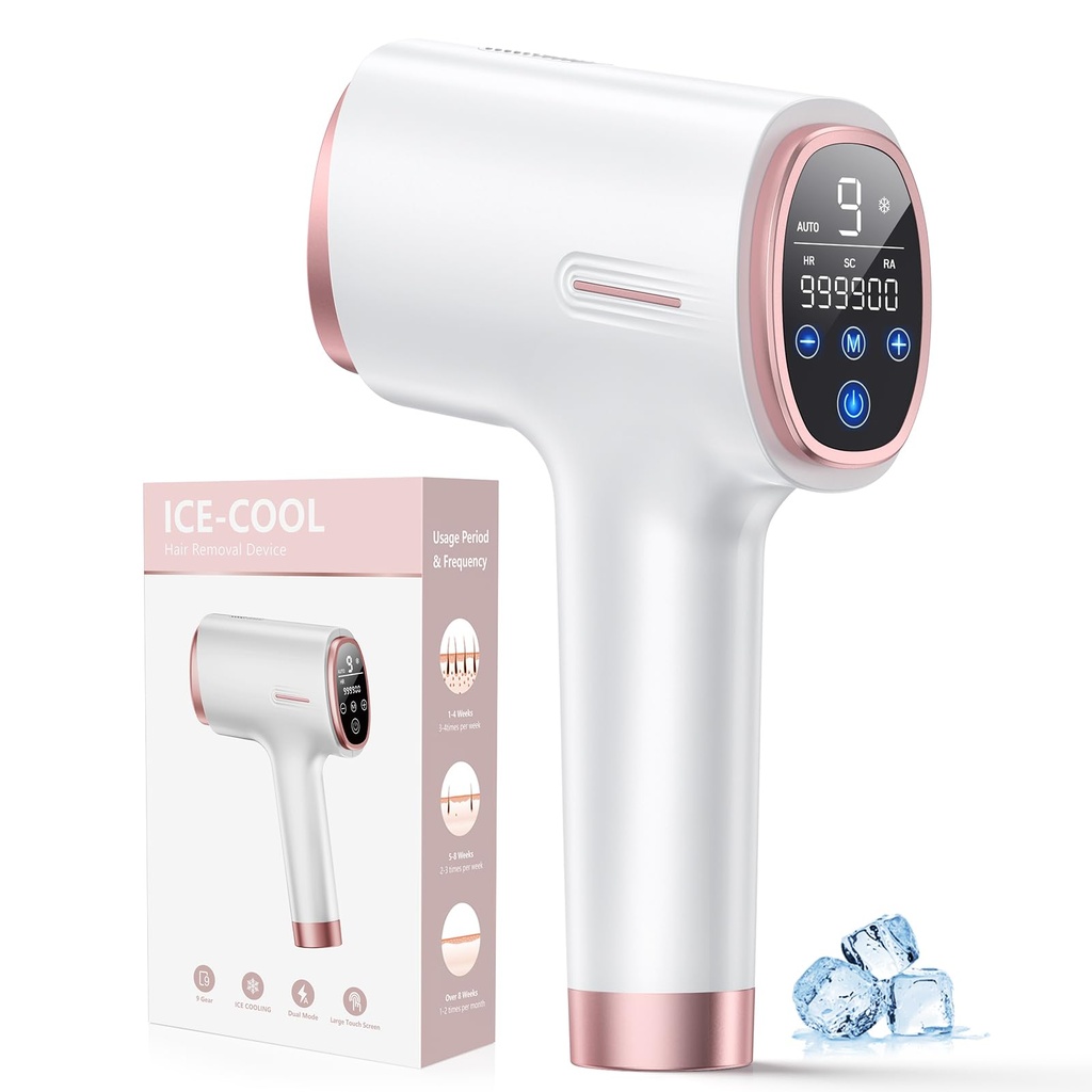 21J Laser Hair Removal Device, Painless Ice-Cooling IPL Removal Salon Quality Result at Hom