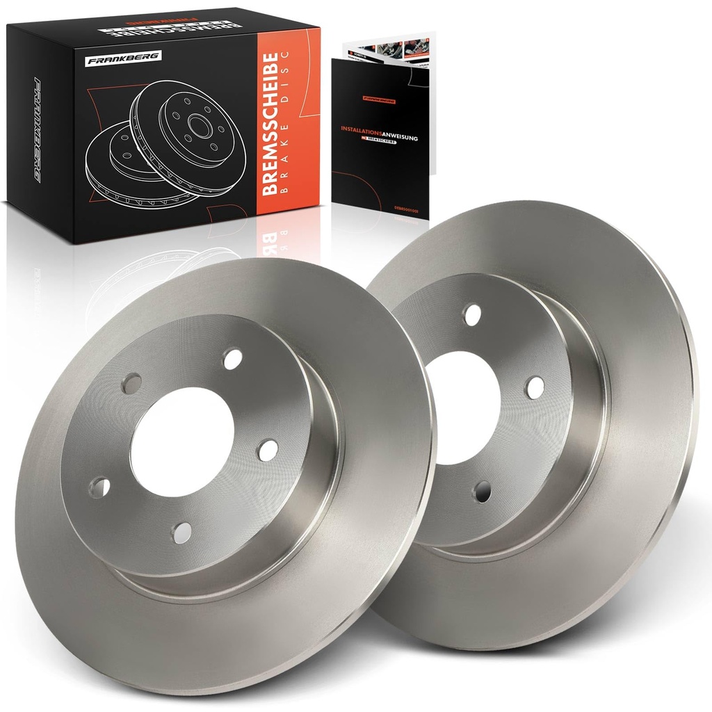 Frankberg Brake Disc Set incl. 2x Discs Rear Solid ÃƒÂ˜278mm Compatible with Primera Estate