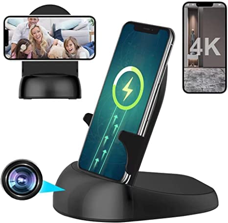 GJFJTC Hidden camera Spy camera WiFi Wireless Charger, Security Spy Cam Motion Activated,HD