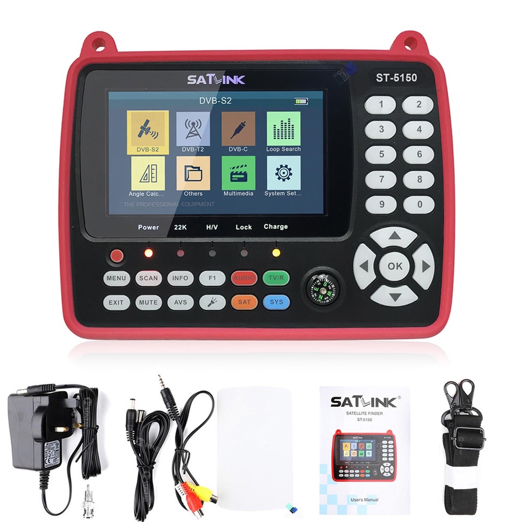 Vislone Satellite Finder, HD Satellite TV Signal Finder, Satellite Signal Detector, ST-5150
