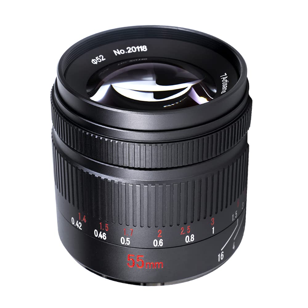 7artisans 55mm F1.4 Large Aperture Portrait Manual Focus Micro Camera Lens Fit for Sony NEX