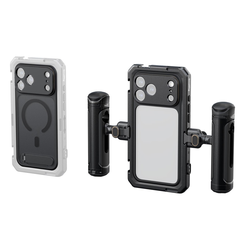 SMALLRIG Phone Video Cage Dual Handheld Kit for iPhone 17 Pro Max, Phone Rig w/Wireless Qui