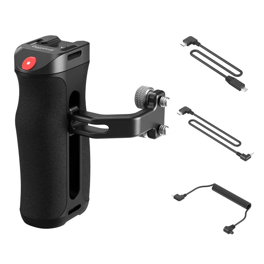 SMALLRIG Threaded Side Handle with Record Start/Stop Remote Trigger, 3 Control Cable, Fit f