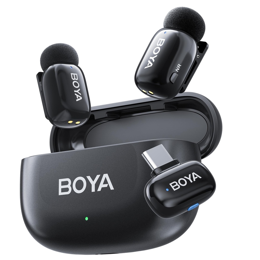 BOYA Mini 2 Wireless Lavalier Microphone for iPhone15/16 Android USB-C Plug, 2 Ultra Mini M