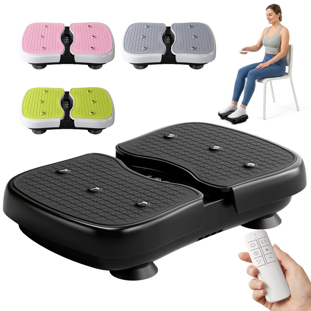RYGEO Mini Vibration Plate Machine, Leg Waist Workout Vibrating Plate for Lymphatic Drainag