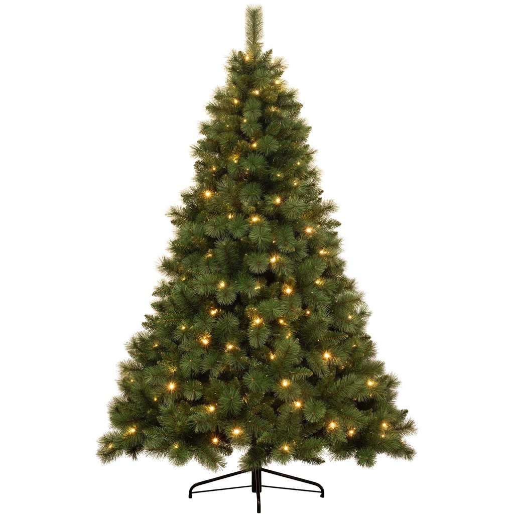 KI Store Prelit Christmas Tree 6.5ft Extra Full Pine Christmas Tree with Lights for Xmas De