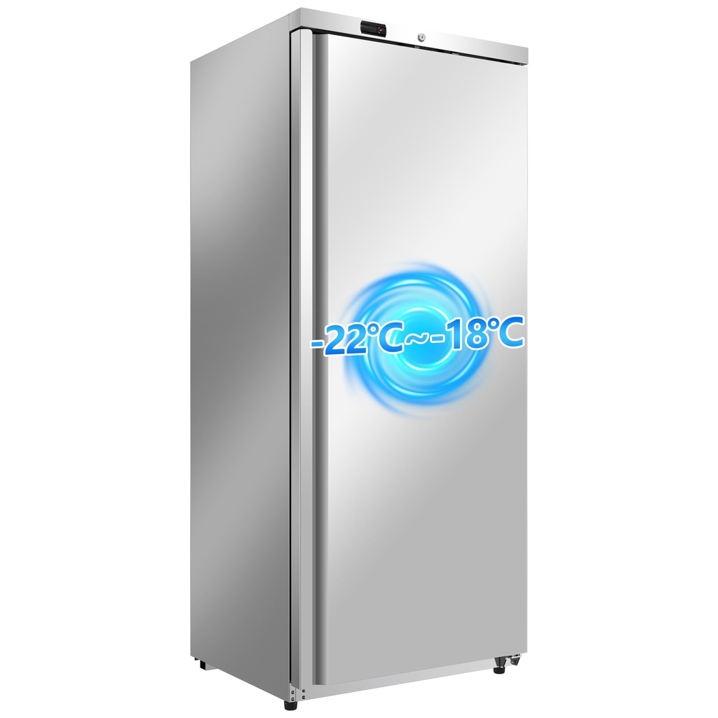 Rockit 600L Commercial Freezer, Stainless Steel Upright Freezer with Fan Cooling, 4 Adjusta