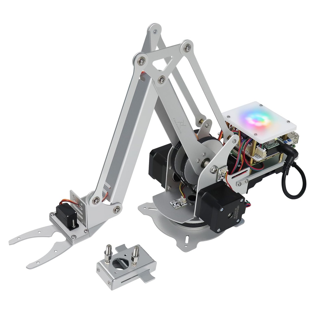 Freenove Robot Arm Kit for Raspberry Pi, High Accuracy, Stepper Motor, Metal Structure