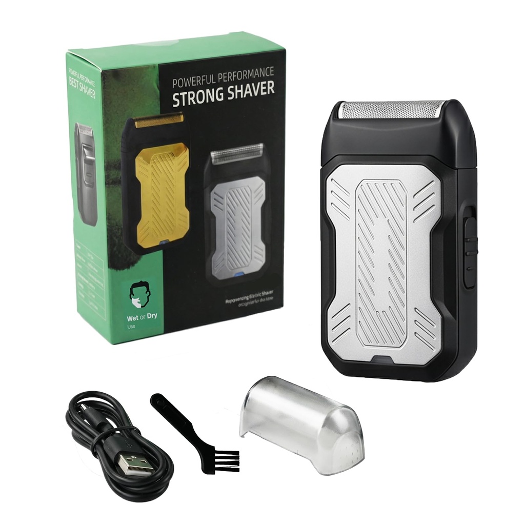 Foil Shaver with Pop Up Trimmer,Electric Razor for Men,Mini Shavers for Men Waterproof,Bear