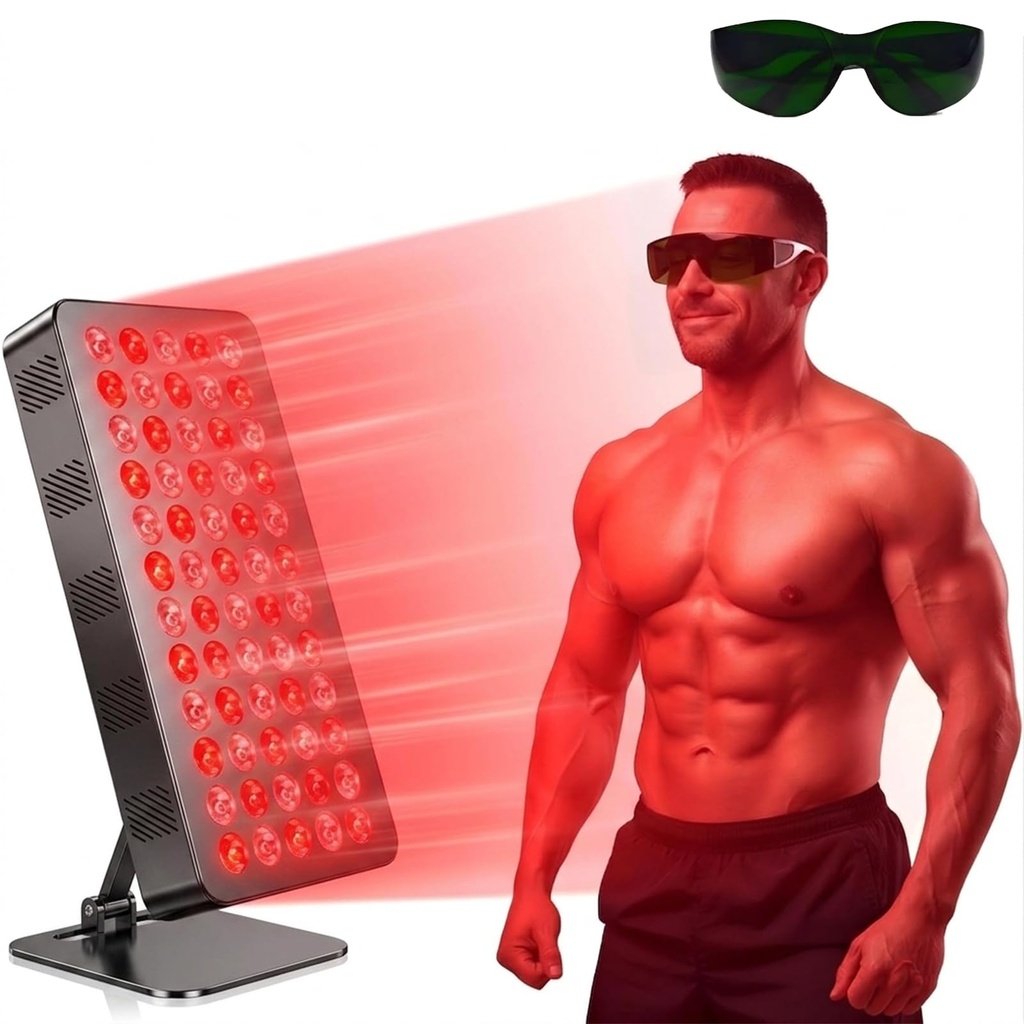 Red & Infrared Light Panel, 660nm & 850nm LED Therapy Full Body Wellness Device with Coolin