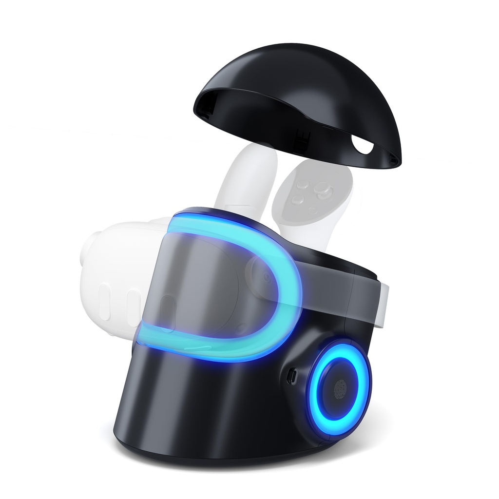CyberCore by AUBIKA, Next-Gen VR Charging Dock (120W) for Quest 3S/Meta Quest 3/Quest Pro/O
