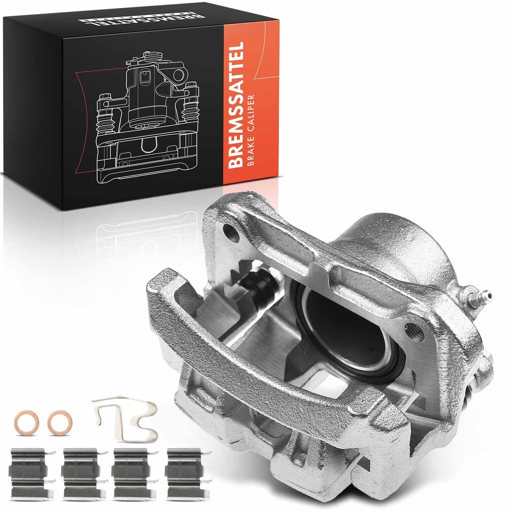 Frankberg Brake Caliper Disc Brake Front Left with Bracket (hole spacing 110mm) Compatible