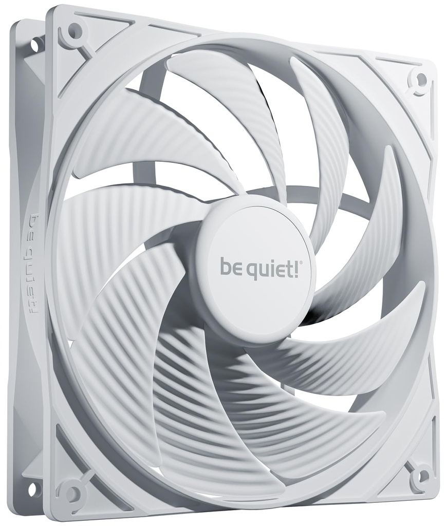be quiet! Pure Wings 3 140mm PWM High-Speed White Fan, Speed-Regulating Closed Loop Motor,