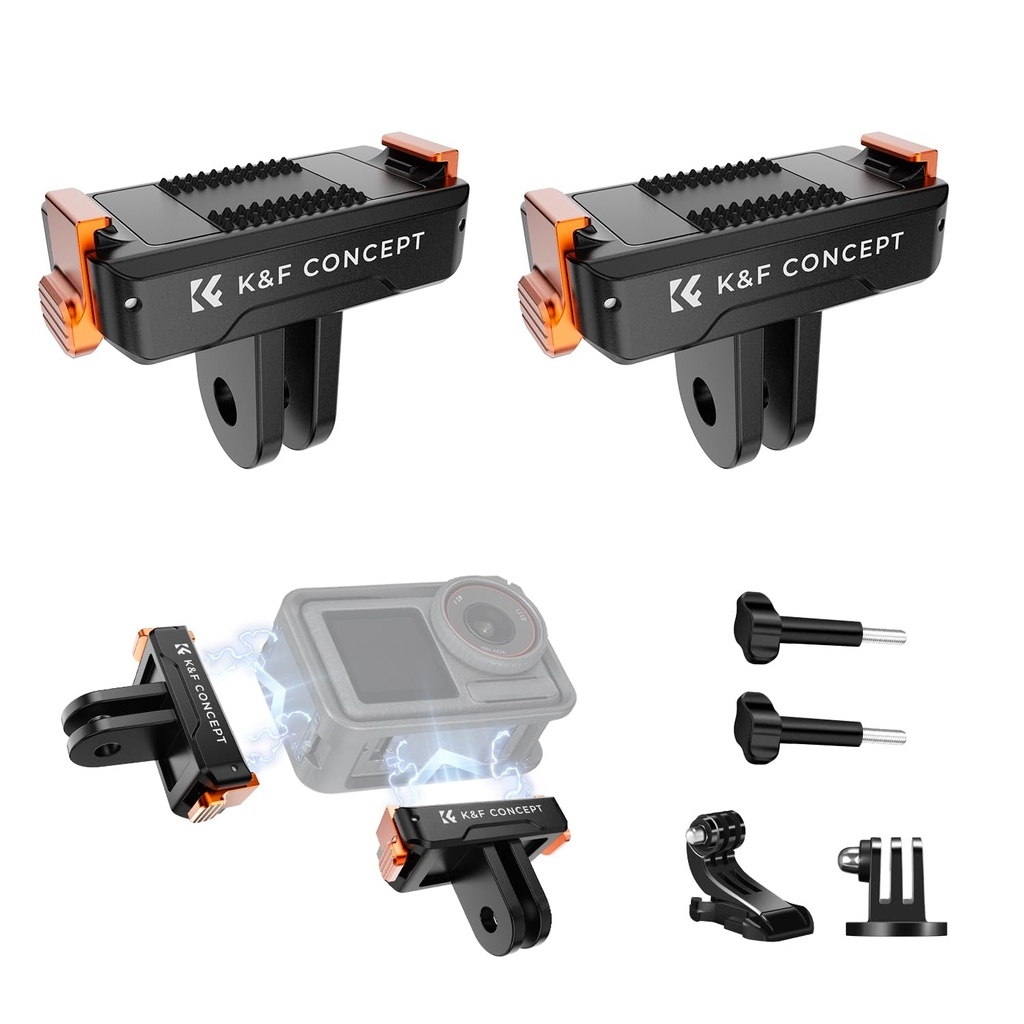 K&F CONCEPT 2 PCS Magnetic Quick Release Adapter Mount for DJI Osmo Action