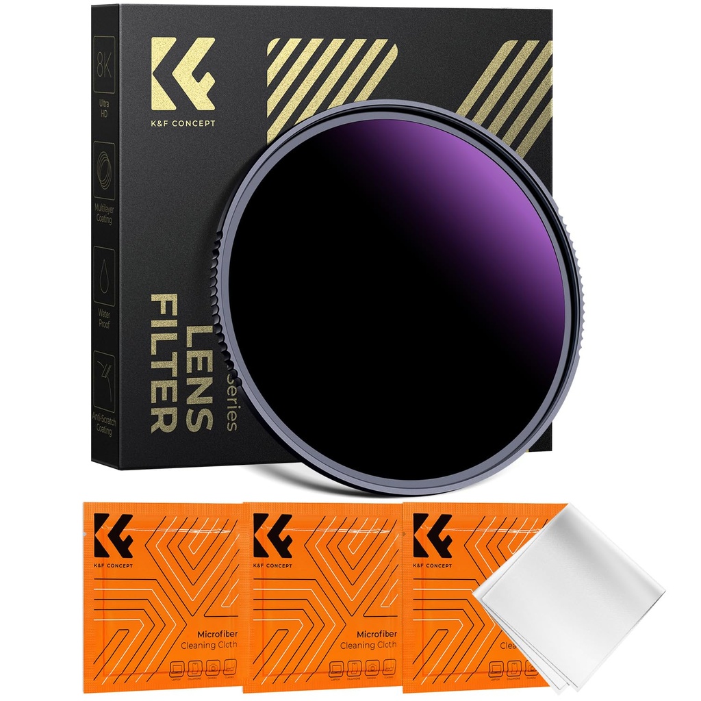 K&F CONCEPT 72mm ND1000000 Solar Eclipse Filter 20 Stops Fixed ND Filter