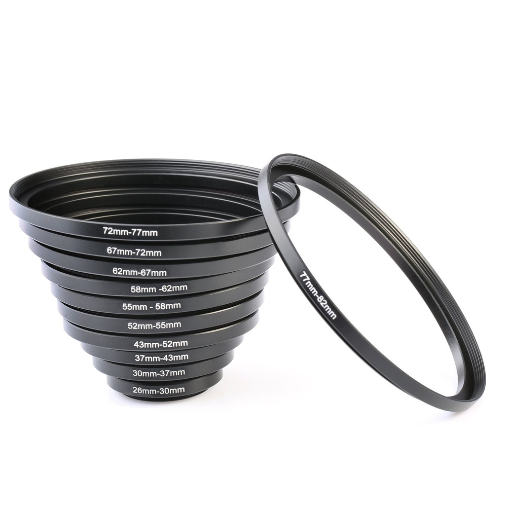 K&F CONCEPT 11PCS Metal Lens Step UP Rings Filter Adapters