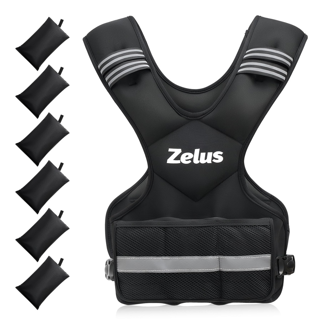 ZELUS Weighted Vest for Men and Women, Adjustable Body Weight Vest Exercise Set for Workout