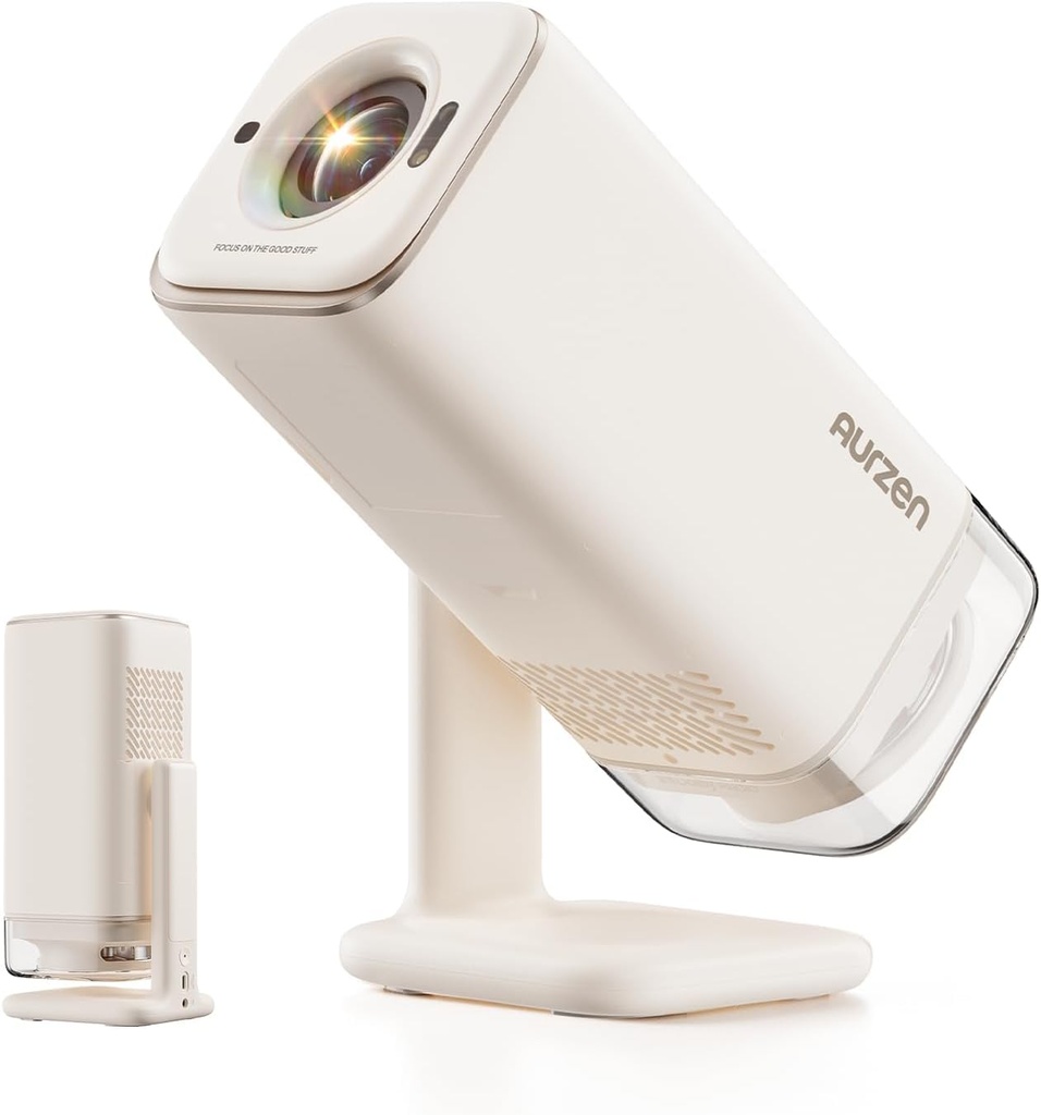 Aurzen BOOM Air Google TV Smart Projector with WiFi and Bluetooth, Portable Projector for O