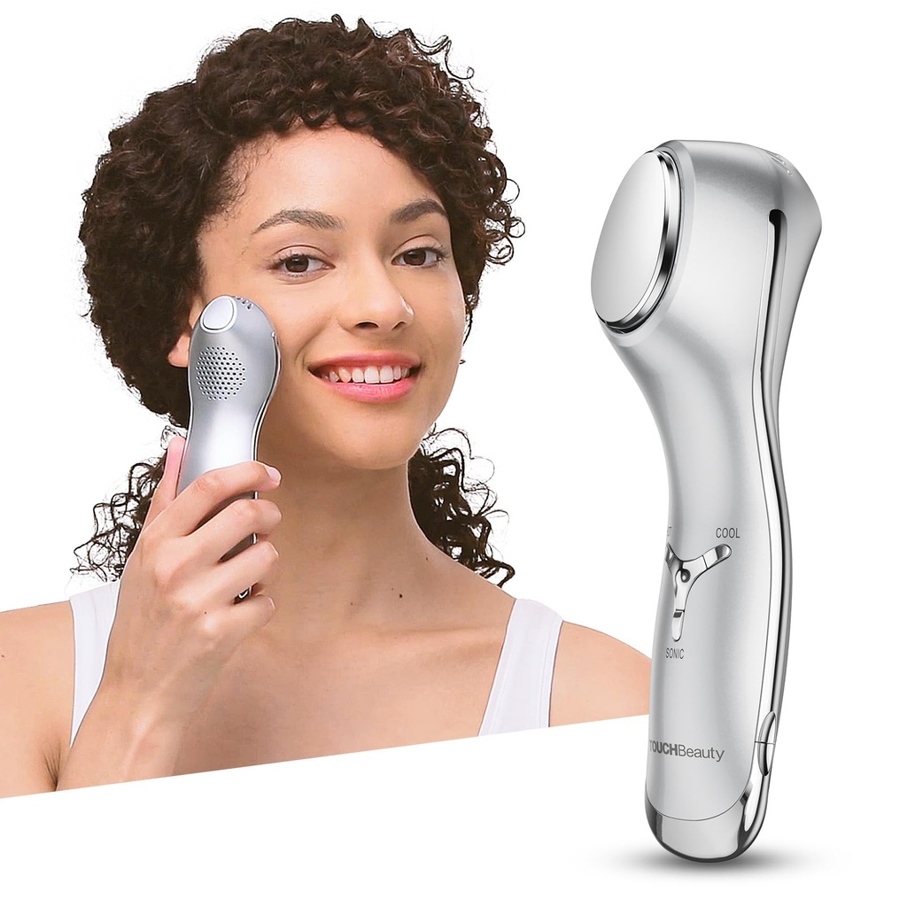 Facial Massage Device, TOUCHBeauty Eye Massager 2 in 1 Anti-Ageing Ultrasonic Device Face H