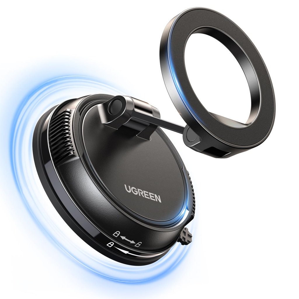 UGREEN Magsafe Car Mount, Magnetic Phone Holder with Adhesive Suction Cup