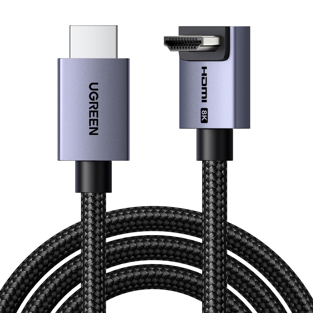 UGREEN HDMI 2.1 Cable 10K 8K 4K 1440P@240/120Hz Angled eARC Dolby Atmos,2M