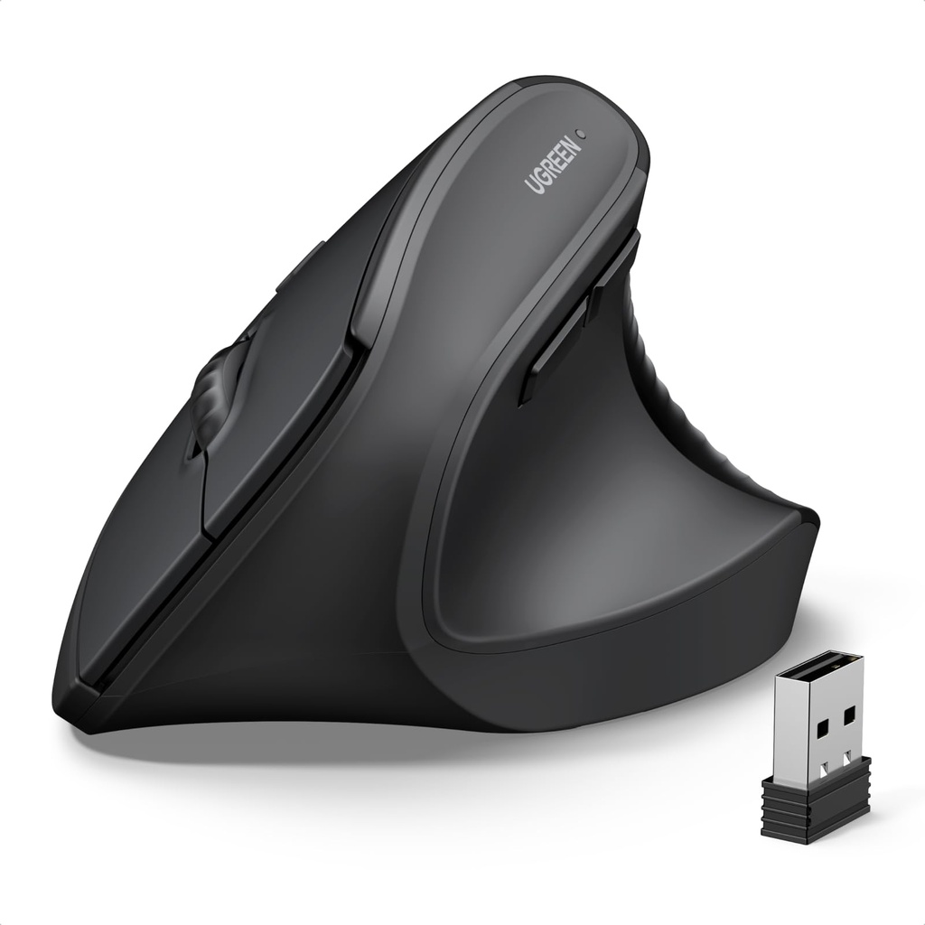 UGREEN Ergonomic Wireless Mouse, Bluetooth &2.4GHz Dual Mode Computer Mouse