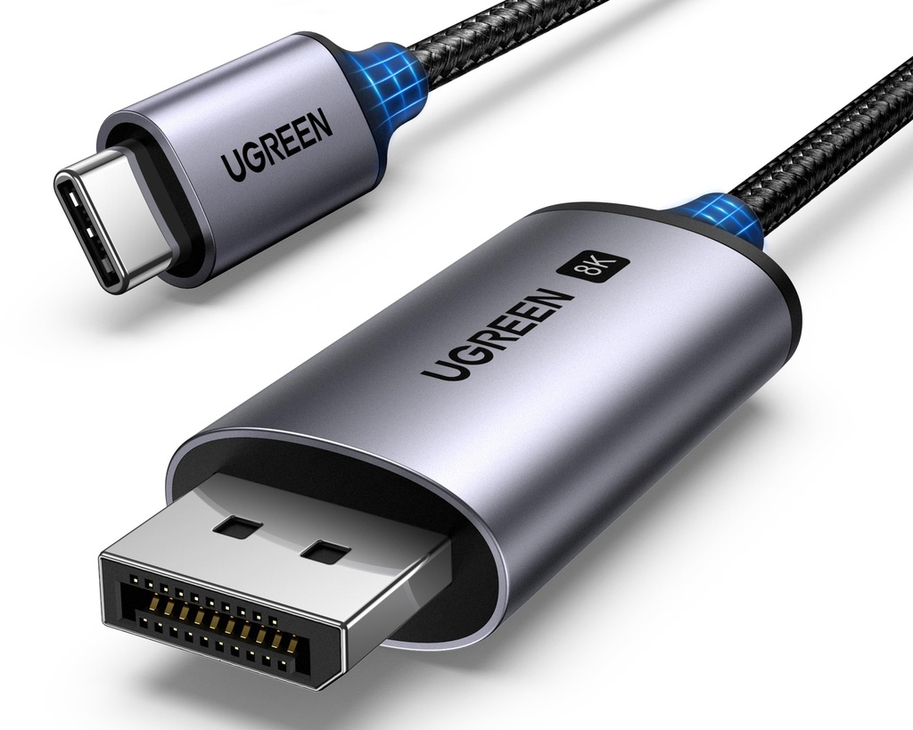 UGREEN USB C to DisplayPort Cable 8K@60Hz Thunderbolt 5/4/3 Type C DP1.4,2M