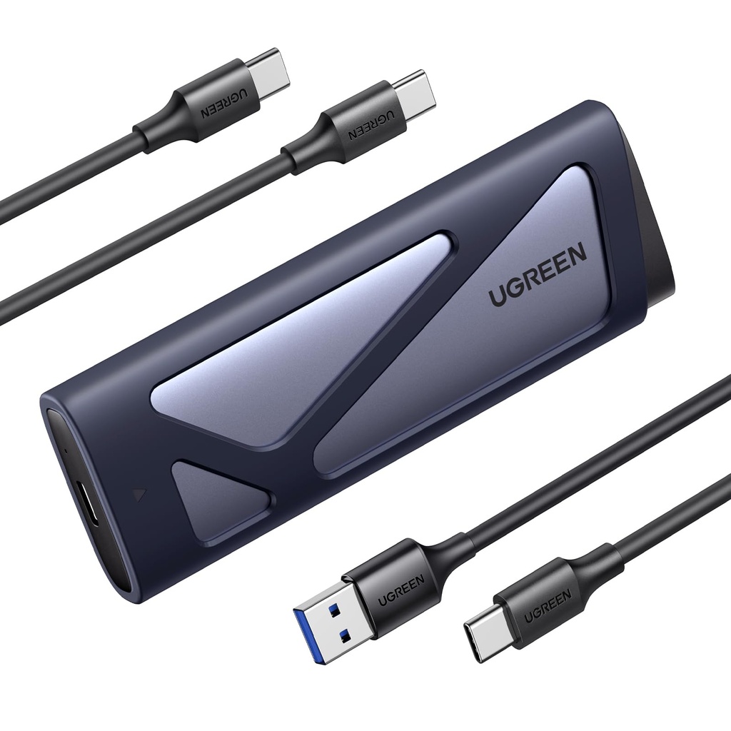 UGREEN 10Gbps M.2 NVMe & SATA Enclosure, USB 3.2 Gen 2 SSD Enclosure