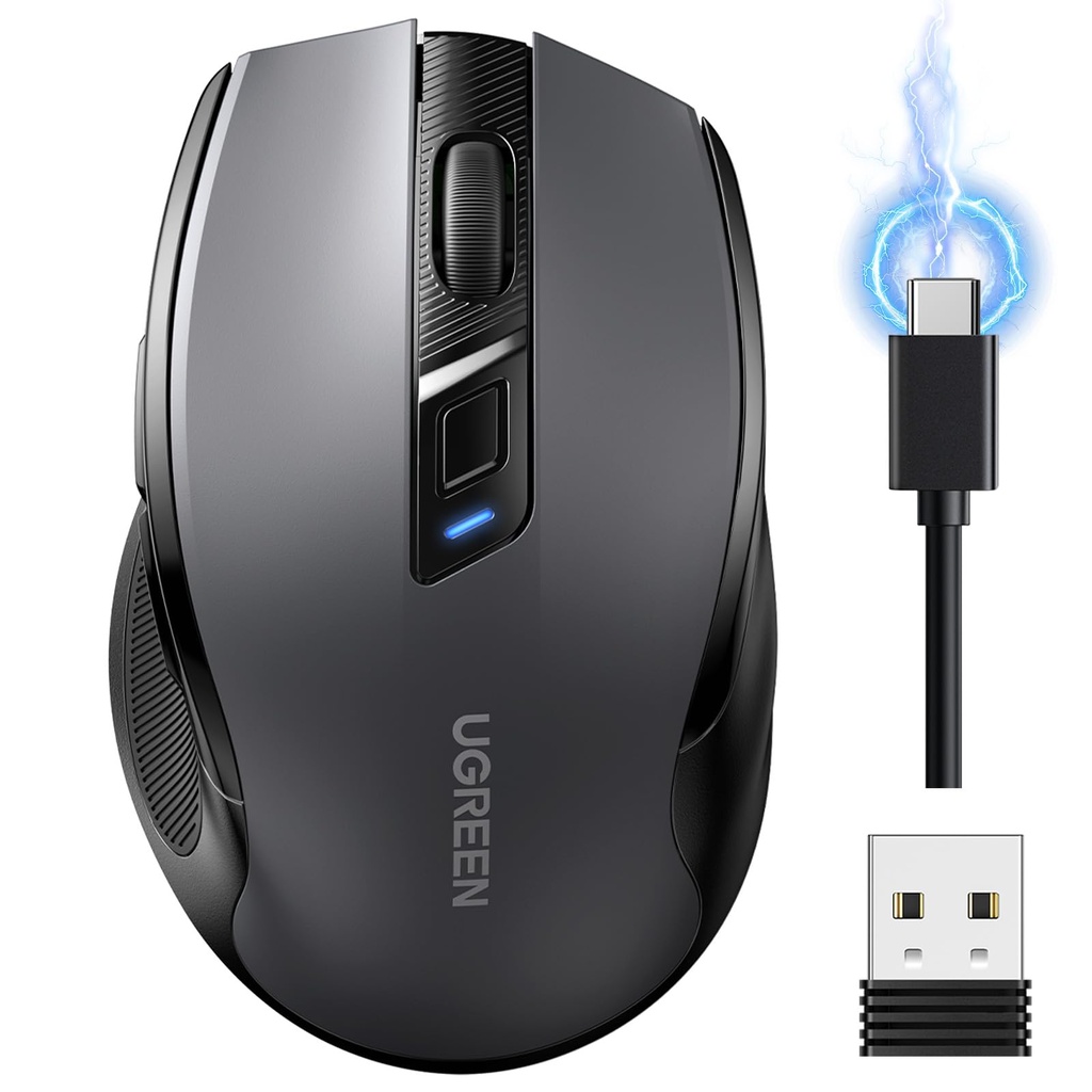 UGREEN Wireless Mouse, Bluetooth Mouse & USB Dual Modes Computer Mouse