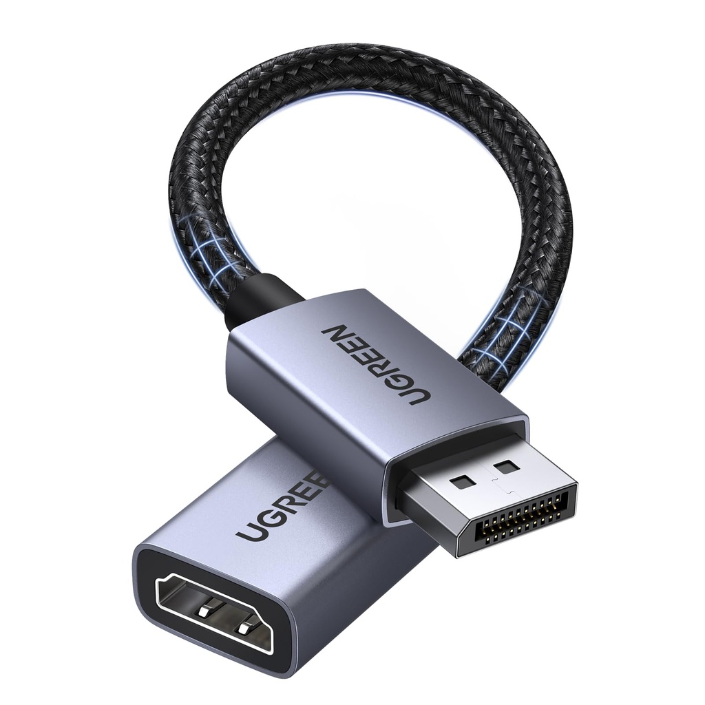 UGREEN 4K Displayport to HDMI Adapter Braided DP to HDMI Cable
