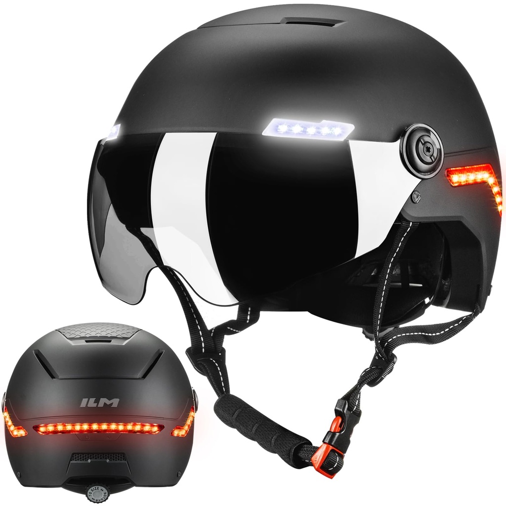ILM Smart Bike Helmet Men Women Automatic G-Sensor Turn Signal & Brake Warning Cycle Helmet