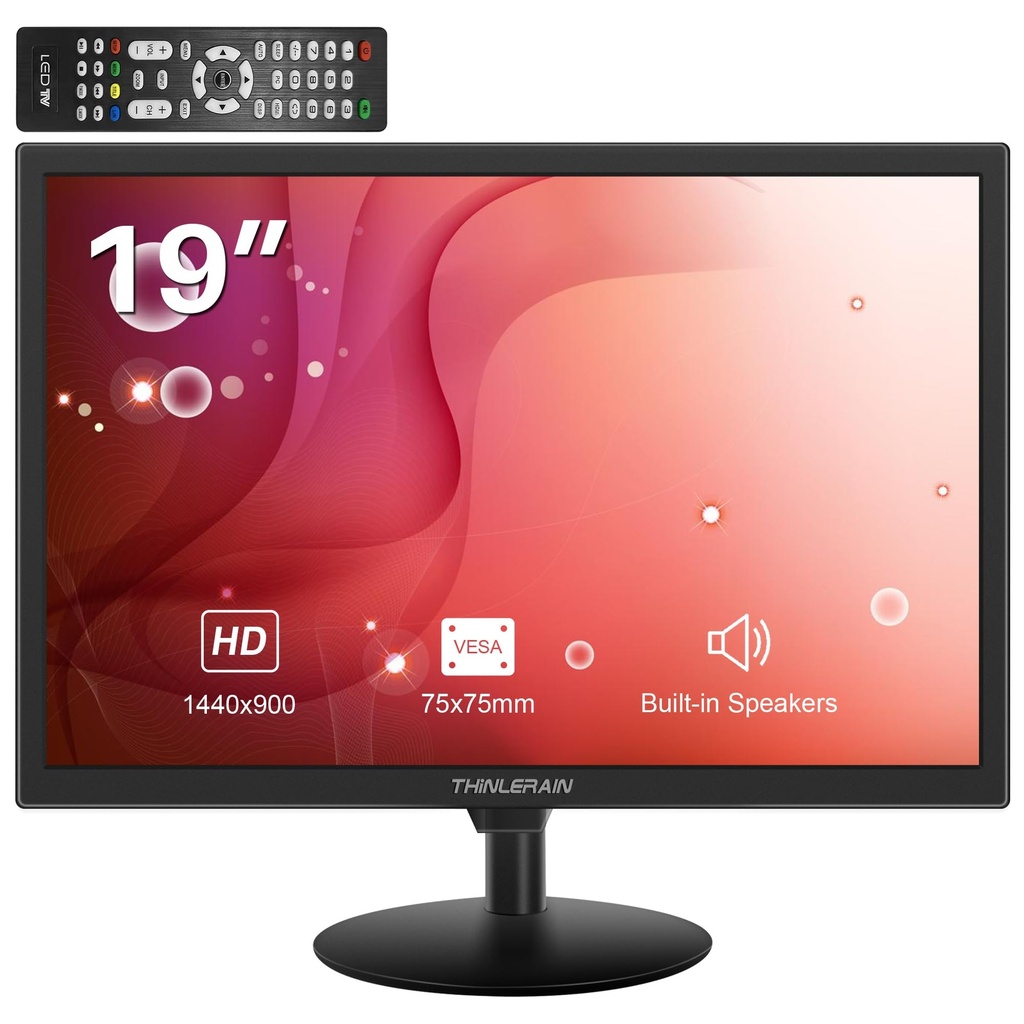 Thinlerain 19 Inch PC Monitor 1440x900 LED Display Computer Monitor with VGA/HDMI/AV/BNC/US
