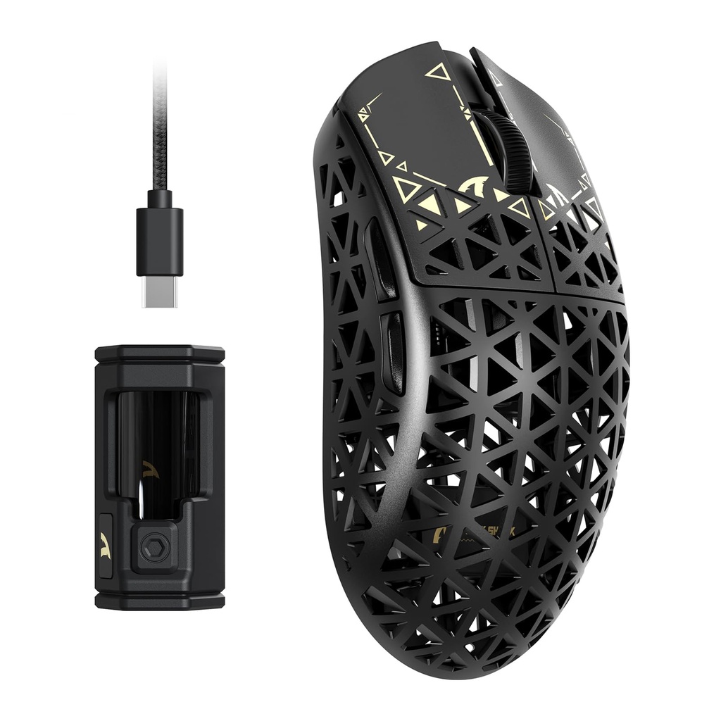 ATTACK SHARK R5 Ultra Carbon Fibre HyperSpeed Wireless Gaming Mouse, 39g Ultralight Mice, 2
