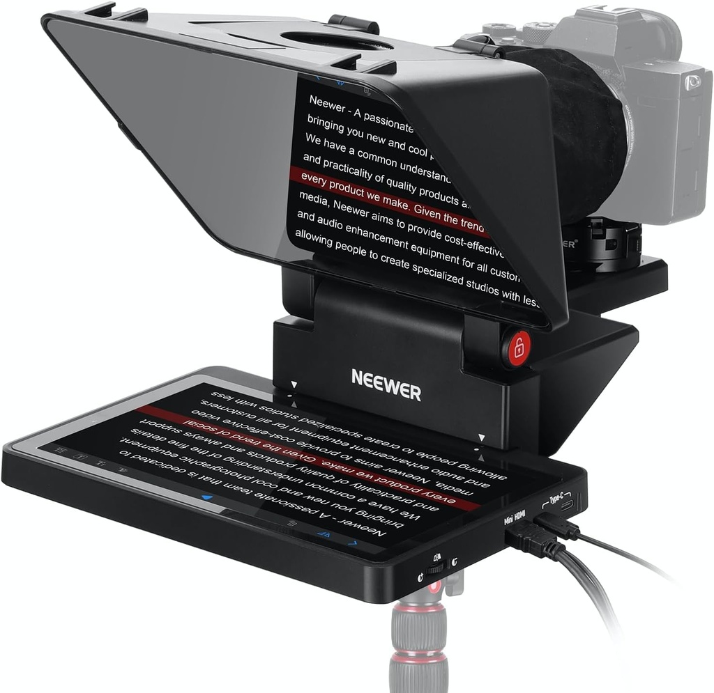 NEEWER 2 in 1 Teleprompter 11 Inch with Monitor for Windows MacOS, Supports Screen Mirrorin