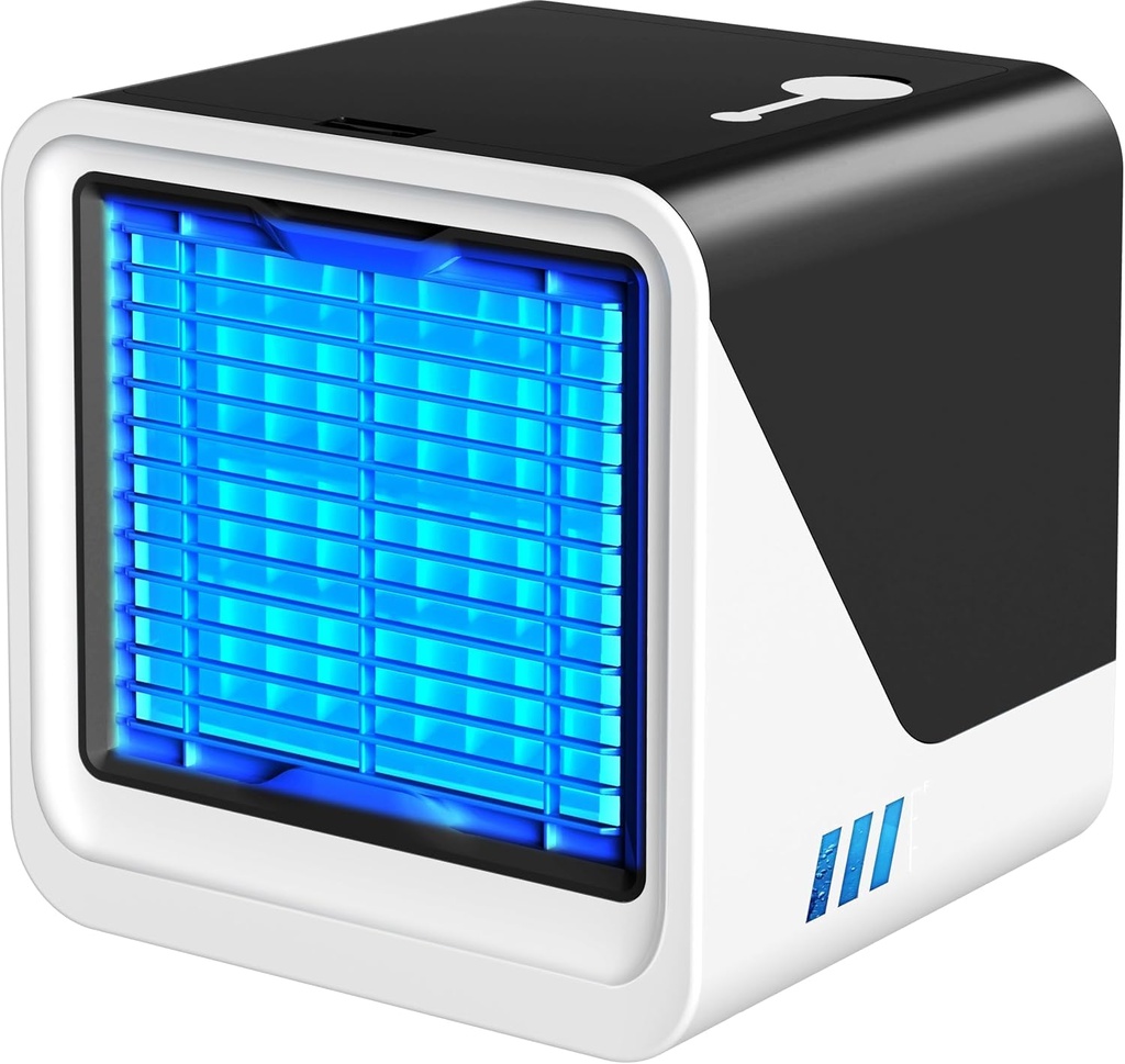 Air Conditioners Fan with 3 Speeds, Replaceable Filter & Humidifier,Quiet & Fast Cooling Po