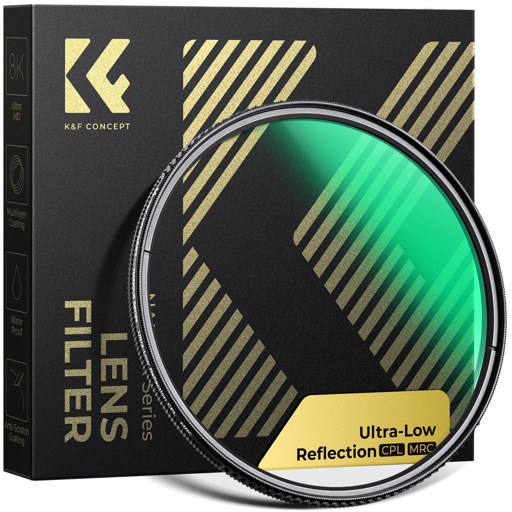 K&F CONCEPT 67mm Polarising Filter CPL Filter 0.1% Ultra Low Reflection